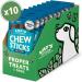 Lily's Kitchen Chew Sticks with Salmon - Grain Free Natural Dental Dog Treats (10 Packs of 3 Chews) - Buy Online on GoSupps.com