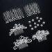 Boao 56-Piece Wedding Bridal Hair Accessories Set - Crystal Pearl Comb, Rhinestone Hair Pins, U-shaped Clips - White - Ideal for Bride Bridesmaid - Buy Online on GoSupps.com