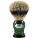 Hans Baier Exclusive Shaving Brush Real Silvertip Badger Hair - Handle English-Green Size 2