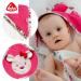 Fehn Baby Bath Towel Poncho - Cotton Hooded Towel for Toddlers 0+ Months - Sweet Deer Design 80x80 cm - Buy Online on GoSupps.com