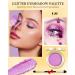 Pink Glitter Eyeshadow Pearl Shimmer Eye Shadow Palette with Brush Longwear Waterproof Cream Eyeshadow High Pigmented Ultra-Blendable Sparkly Single Highlighter Makeup Sombras Para Ojos Con Brillo-02 02# Rose Pink - Buy Online on GoSupps.com