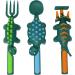 Made in USA Dinosaur Combo: Utensil Set, Plate, Placemat for Toddlers, Infants, Babies & Kids - Safety Tested Materials - Buy Online on GoSupps.com