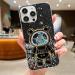Buy Rnrieyta Miago B r Astronaut Stand Shell Glitter Case for iPhone 6s/6 - Cute Girls Thin Crystal Protective Cover with Bumper & Kickstand - Black Bling Transparent Design - Buy Online on GoSupps.com