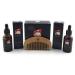 G.B.S Beard Grooming Set- No Snag Anti-Static Stylish Bamboo Wood Beard Comb Natural Unscented Beard Oil and Sandalwood Beard Oil