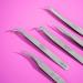 5 PCS Curved Volume Lash Tweezers Set for Eyelash Extension DIY - Stainless Steel Precision Tools for Cluster Application and Removal - Buy Online on GoSupps.com