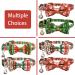 Casidoxi 2 Pack Cat Christmas Collars with Bell - Xmas Plaid Bowtie + Reindeer & Xmas Tree Stripe - Breakaway Safety Collars for Kittens - Buy Online on GoSupps.com