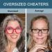 BLUELESS Oversized Reading Glasses 6-Pack for Women | Metalless Screwless Spring Hinges +2.00 Strength - Buy Online on GoSupps.com