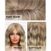Wokestar Ash Blonde Bob Curly Wig with Fringe - 12 inch Short Synthetic Wavy Wig for Women - Buy Online on GoSupps.com