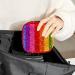 Women's Portable Period Kit - Rainbow Striped Storage Bag with Pockets | Feminine Products Organizer - Buy Online on GoSupps.com