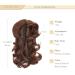 Shop Gairyan 30cm Long Curly Ponytail Extensions - Dark Brown & Dark Auburn Claw Clip Synthetic Hair for Women - Buy Online on GoSupps.com