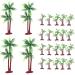 24 Pieces Palm Tree Green Coconut Tree Cupcake Topper Coconuts Cake Decorations Tree Coconuts Cupcake Topper Building Model Landscape(3.15 inch-20 Pieces 5.5 inch-4 Pieces)