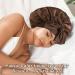 Welrog Silk Sleeping Hood for Women - Night Hair Bonnet & Sleep Cap - Coffee Color + 3 Hair Ties | Ideal for Healthy Hair Care - Buy Online on GoSupps.com