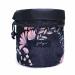 Jadyn B Cosmetic Bag-make-up bag compact cosmetic bag for trips closure with cord strain and storage of cosmetics for women Black Floral