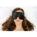 Handmade Opulence Yoga Eye Mask Pillow - Weighted Flaxseed Unscented Satin & Velvet Adjustable - Perfect for Meditation & Sleep - Black - TEMF-BK - Buy Online on GoSupps.com