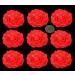 9 x Edible 3D 60mm Icing Red Roses 20 colours toppers decorations cake (Red)