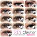 Matte Black DIY Lash Extensions - C Curl Mega Volume 8-16mm Clusters for Wispy Lashes | Individual Eyelash Extensions for Home Use - Buy Online on GoSupps.com