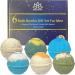 Organic Bath Bombs Gift Set for Men - Vegan Natural Ingredients - Absolutely Safe for Men - Relaxing Epsom  Himalayan  Dead Sea Salts & Essential Oils - Made in The USA