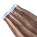 Tape In Hair Extensions - #4/24 Scenished - 40cm - 100% Remy Real Hair - 40 Bricks (4cm Wide - 2.5g) - Tresse by Novon Hair Extensions - International Shipping Available - Buy Online on GoSupps.com
