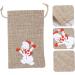 LALAFINA 10pcs Christmas Drawstring Bag Candy Bags Snack Bags Packing Bag Xmas Drawstring Bag Linen - Buy Online on GoSupps.com