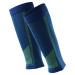 DANISH ENDURANCE Graduated Calf Compression Sleeves 21-26 mmHG for Men & Women Blue/Neon Yellow L