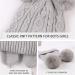XIAOHAWANG Warm Kids Beanie | Winter Knitted Baby Hat for Boys Girls | Infant Toddler Toque with Pompom | Gray - Buy Online on GoSupps.com
