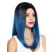 WIG ME UP - 1362-4330/2913 wig ladies wig long straight middle parting ombre black blue
