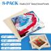Unfinished Birch Wood Canvas Panels Kit - Falling in Art 8 Pack - 4 Sizes - Studio 3/4 Deep Cradle Boards for Pouring Art, Crafts, Painting - 6x6, 8x8, 10x10, 12x12 - 2-Pack - Buy Online on GoSupps.com