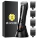 KNCANEO body hair trimmer for men waterproof rechargeable with charging station electric ball trimmer razor male fello care set ceramic blade gifts for men LED light for