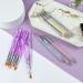 14 Pieces Nail Art Brushes Set for Beautiful Nail Designs and Nail Painting - Multi-colored Nylon Brushes for Poly Extension Gel and Tips Builder - Buy Online on GoSupps.com