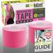 NO LABEL Pink Pre Cut Kinesiology Tape - 5m Roll Pre-Cut Pink Body Tape - Pink Sports Tape - Pink Medical Tape - Pink Physio Tape - Pink Muscle Tape For Muscle Recovery - Free PDF Ebook Taping Guide Pink 2 x Rolls