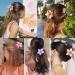 Plumeria Flower Hair Claw Clips - 7Pcs Slipproof Plastic Hairpins | Trendy Hawaiian Accessories for Weddings & Beach Parties - Buy Online on GoSupps.com