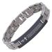 Crosstraxx Religious Bracelet - Adjustable Titanium Magnetic Bracelet with John 3:16 Motivational Christian Scripture - 8.5x0.5 Silver