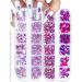 WOKOTO 2 Box Flat Back Pink And Rose AB Nail Rhinestones For Nails Face Rhinestones For Crafts Big Nail Crystal Rhinestones For Acrylic Nails Nail Diamonds For Nails Stones Crystals For Nails KIT1 Pink And Rose AB