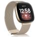 AK bracelet compatible with Fitbit Versa 3/Versa 4 bracelet/Fitbit Sense/Sense 2 bracelet stainless steel metal replacement bracelet with improved magnet for Fitbit Versa 3/Versa 4/Sense 2 women men vintage gold