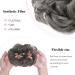 Dark Grey Messy Hair Bun Scrunchie Extension for Women - Curly Wavy Thick Chignon Updo Ponytail Hairpiece - Buy Online on GoSupps.com