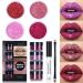 Glitter Lip Kit Stay Golden Long Lipstick Liquid Lipstick Set 4 colors glitter lipstick Diamonds Pearl Shimmer Lipstick Stay Golden Cosmetics Glitter Lip Kit.(1# set a)