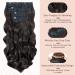 4PCS 22 Inch Curly Dark Brown Clip in Hair Extensions - Synthetic Fiber for Women - Buy Online on GoSupps.com