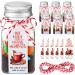 Maxdot Lot de 6 bouteilles de chocolat chaud de No l de 118 ml avec autocollants et corde pour chocolat truffe guimauve cadeaux de f te