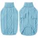 Alagirls Thick Breathable Fleece Dog Sweater & Cat Clothing - Soft Knitting Winter Outfit for Chihuahua & Dachshund | Light Blue XXL - Buy Online on GoSupps.com