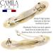 Camila Paris CP2337 French Handmade Interlock Cream & Pearl Barrettes for Girls - Strong Hold Hair Clips for Women - Made in France - Buy Online on GoSupps.com