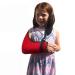 4DflexiSPORT Arm Sling Child (4-5yr red/black trim) Medical Grade Extra Deep Feel-safe Easy-fit Cooling Ultra-comfort Includes Smiley Sticker. Fits R or L arm. 1 Count (Pack of 1) Red/Black Trim