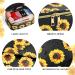 MAGEFY 3 Piece Sunflower Cosmetic Bag Set | Stylish Travel Makeup Pouch | International Shipping Available - Buy Online on GoSupps.com