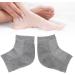 Qukaim Lotion Socks Moisturizing Gel Heel Socks 1 Pair Gray Hypoallergenic Vitamin E Mineral Oil for Dry Cracked Heels - Buy Online on GoSupps.com