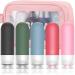 90ml Travel Bottles for Toiletries-Refillable Squeezable Containers Leak Proof TSA Approved Silicone Travel Bottle for Lotion Liquid Travel Accessories Travel Essentials Airport Colourful 6pcs