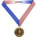 Decade Awards World Class Gold Medal with American Flag Ribbon - 1st Place - Buy Online on GoSupps.com