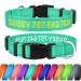 Tagme personalized dog collar for large dog with embroidered reflective nylon dog collar with PET name & telephone number turquoise XL XL (1 Pack) turquoise