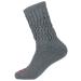Alpacas of Montana Therapeutic Alpaca Socks - Mid Calf - Diabetic Neuropathy Large Calves - 5 Colors Large Gray