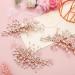 4 Pcs Rhinestone Wedding Hair Clips - Handmade Bridesmaid Accessories in Light Rose Gold - Buy Online on GoSupps.com