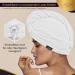 Buy LUXTOGO Fast Dry Hair Towel Turban - 100% Cotton Super Absorbent 2 Pcs White Checkered | International Shipping Available - Buy Online on GoSupps.com