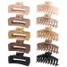 SHALAC Large Claw Clips for Thick Hair 10 Pack 4.4 Inch Nonslip Clips Big Hair Claw Multi Color Hair Accessories for Women Girls (A. Flesh Wheat Light Khaki Chocolate Black)